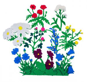 Набор фигурок для фланелеграфа Луговые цветы (с игровым полем) ― Пять Чудес